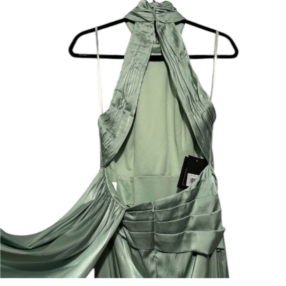 Anthropologie IEENA for Mac Duggal Chic Sage Halter Maxi Dress - Picture 9 of 12
